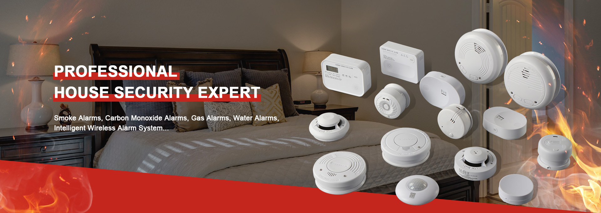 Smart Smoke Alarm、Optical Smoke Alarm、Smoke Detector、Fire Detector、Smoke Sensor